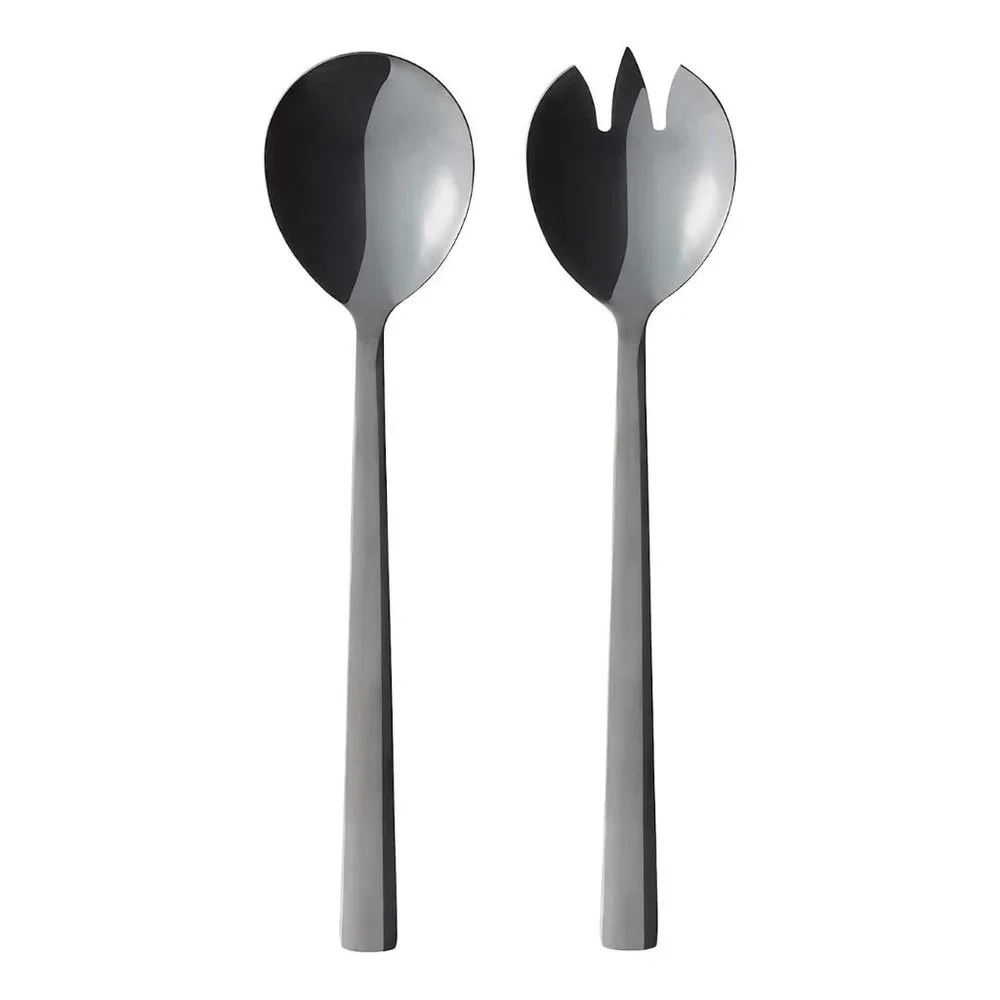 AIDA Denmark Raw Salad Servers Silver Black New in Box NEW